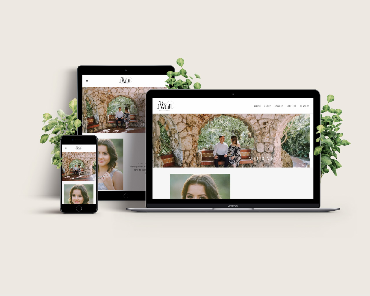 Website designed for J Whitt Photography